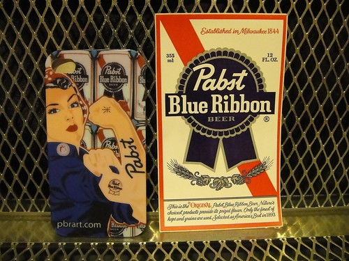Pabst blue ribbon - blue, beer